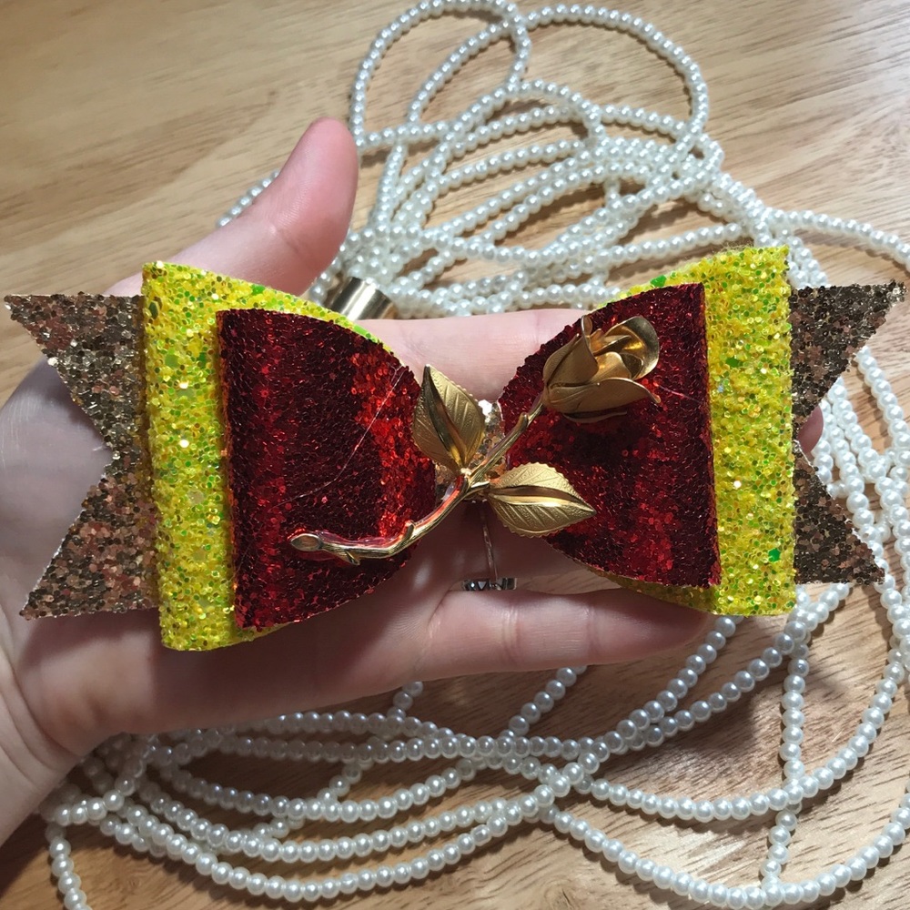 Belle inspired hair clip